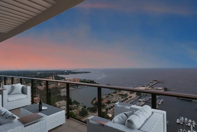 ONE St. Pete penthouse balcony