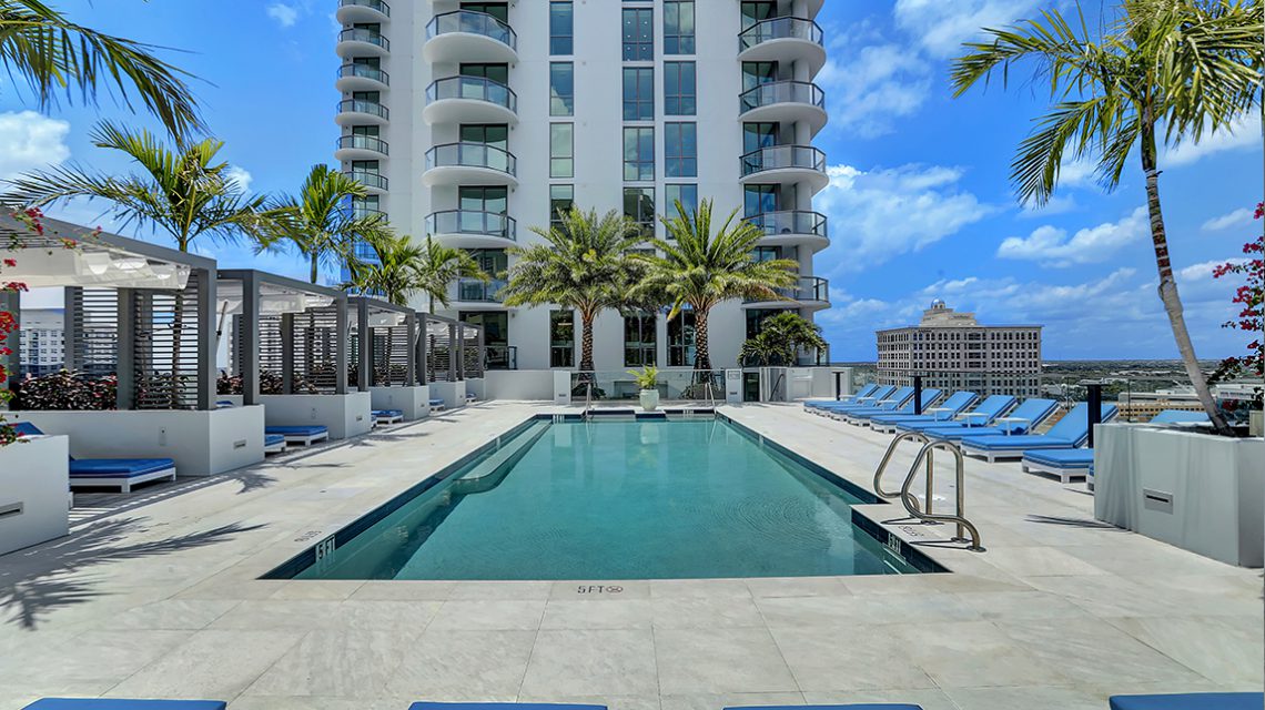 View of the residence pool