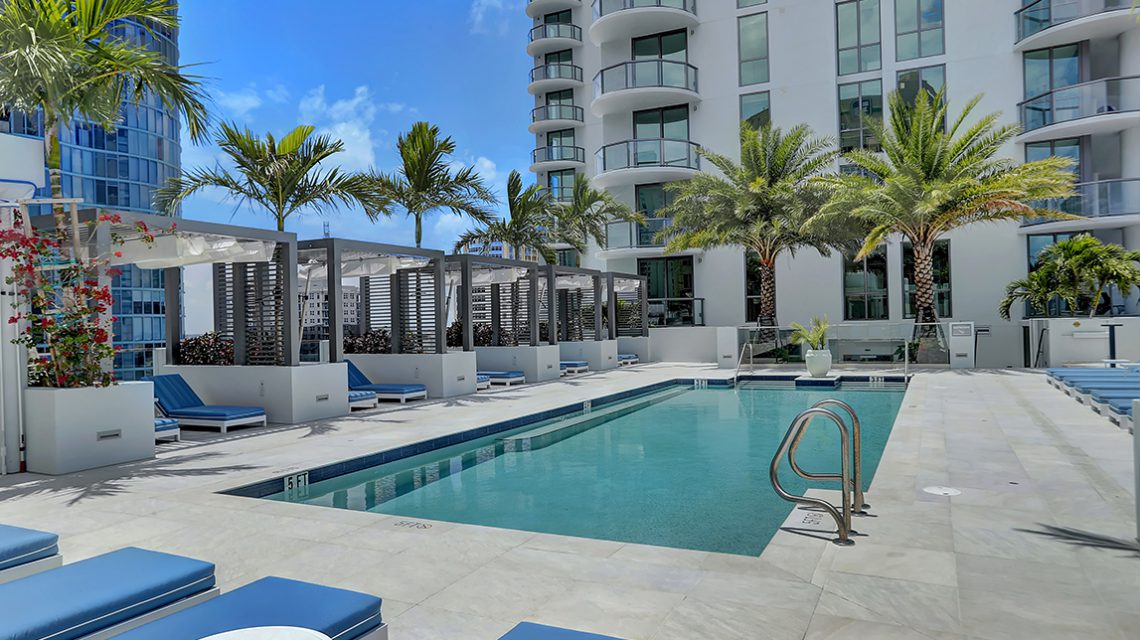 View of the residence pool