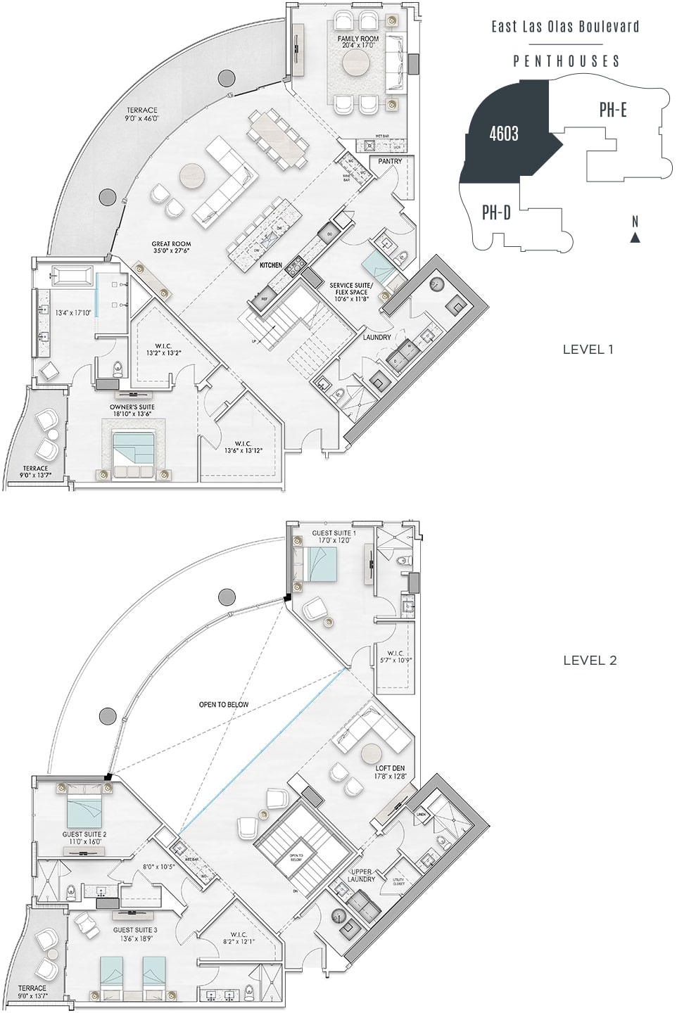 Floorplan of Penthouse 4603