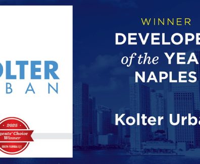 Kolter Urban award graphic for Developer of the Year Naples recognition.