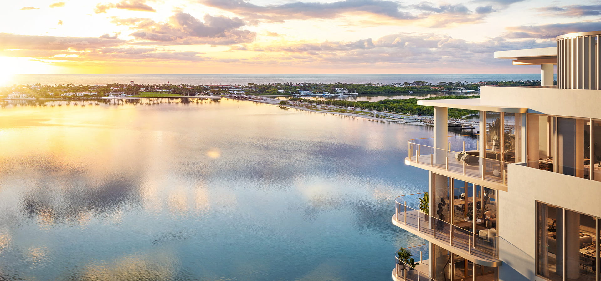 Maison d’Or Terraces overlooking waterfront in West Palm Beach, FL